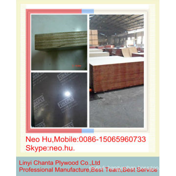 LINYI best black/brown film faced plywood with phenolic and brand name